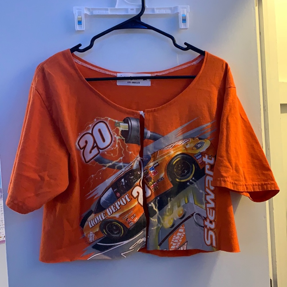 Tie front Neon Racecar T-shirt